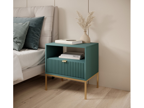 Stolik nocny z szufladą NOVA kolor Zielony Labrador....