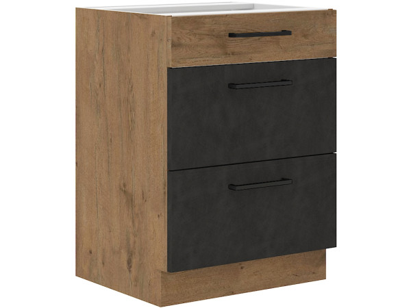 Szafka dolna 3 szuflady 60 D 3S BB - KUCHNIA VIGO MATERA