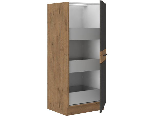 Szafka komin słupek niski, ukryte szuflady 50 DK-145 1F (3S) -KUCHNIA Dark Wood