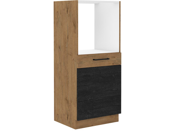 Szafka komin słupek niski, zabudowa piekarnika 60 DP-145 1F BB -KUCHNIA Dark Wood