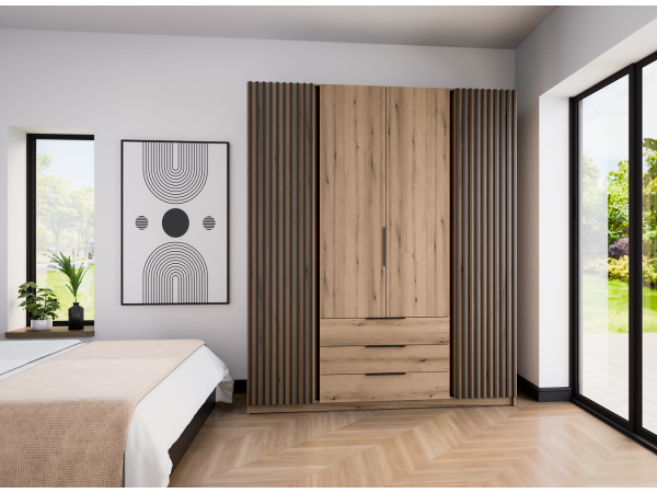 Szafa Kaja kolor dąb evoke / dąb evoke. 2 lamele + 2...