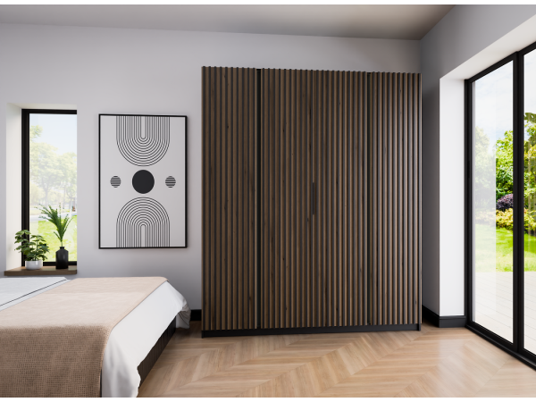 Szafa Kaja kolor czarny. 4 lamele