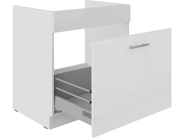 Szafka dolna pod zlew z wysuwaną szufladą 80 ZL 1S BB -KUCHNIA LARA BIAŁA