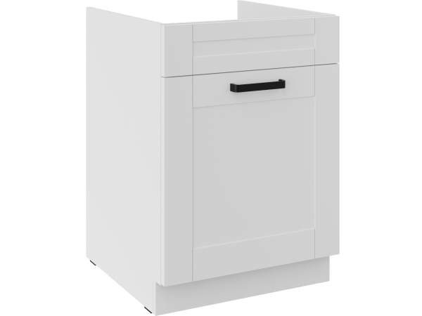 Szafka dolna pod zlew z wysuwaną szufladą 60 ZL 1S BB -KUCHNIA LUNA BIAŁA - BIAŁA