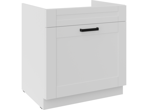 Szafka dolna pod zlew z wysuwaną szufladą 80 ZL 1S BB -KUCHNIA LUNA BIAŁA - BIAŁA