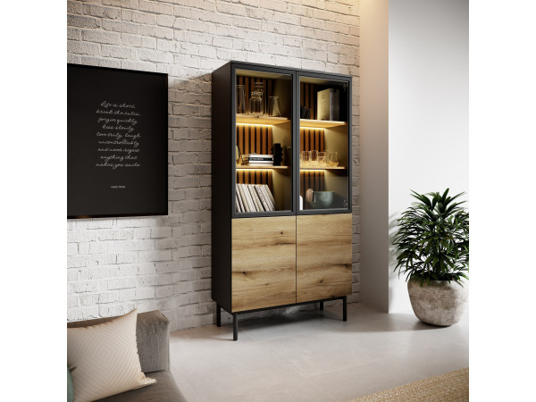 Witryna Wysoka z oś. LED, Lang. Stwórz własny zestaw.