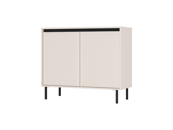 Komoda 2 Fronty. Osaka kolor Beż Piaskowy (lamel). Stwórz...