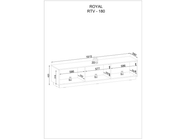RTV 180 Royal 3 Fronty, kolor Czarny Grafitowy. Stwórz własny zestaw.