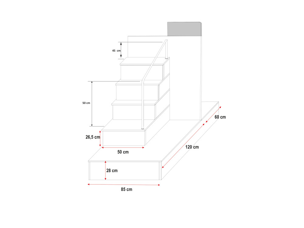 Łóżko młodzieżowe Raj V, kolor Różowy. P/L