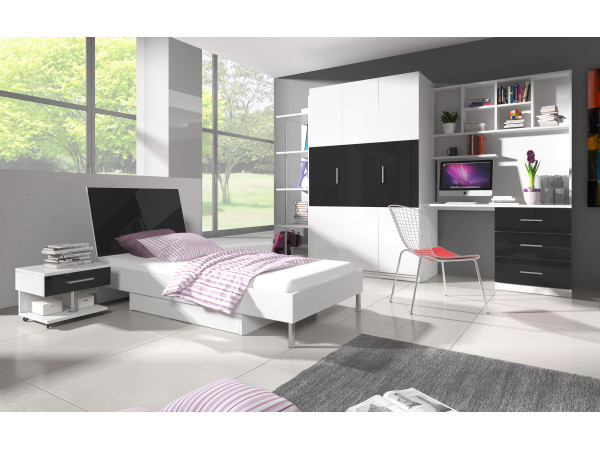 Meble Młodzieżowe Raj III, kolor Czarny.