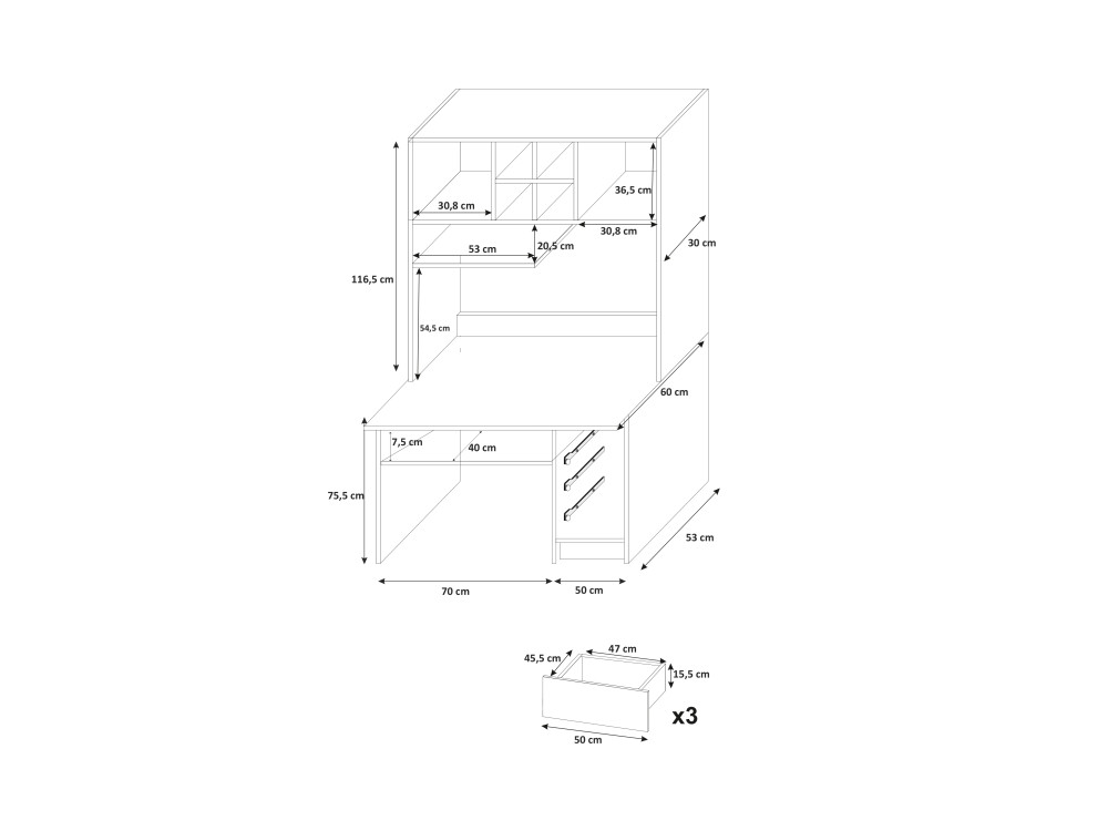 Meble Młodzieżowe Raj III, kolor Szary.