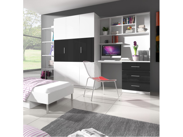 Meble Młodzieżowe Raj III, kolor Czarny.