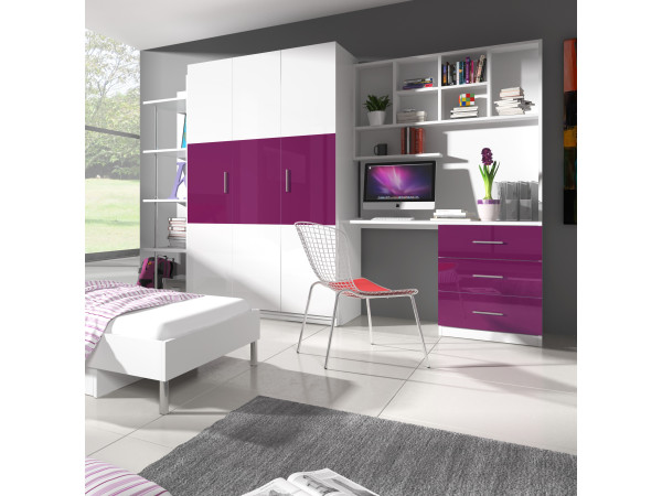 Meble Młodzieżowe Raj III, kolor Fioletowy.