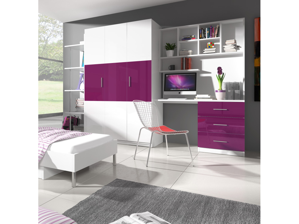 Meble Młodzieżowe Raj III, kolor Fioletowy.