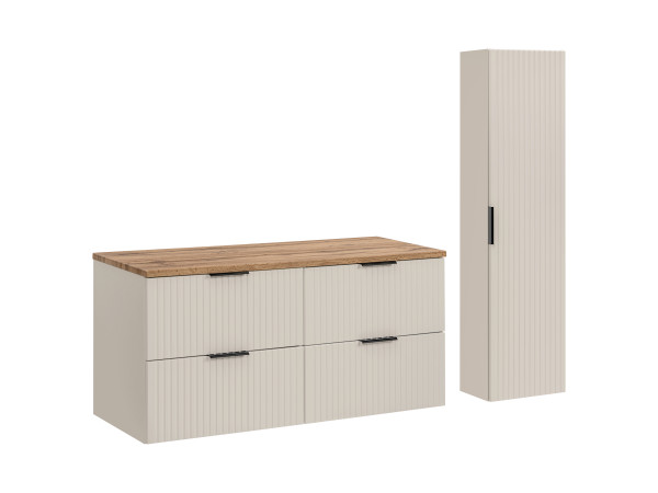 Zestaw Meblowy 120Cm Z Blatem I Szafką Wysoką