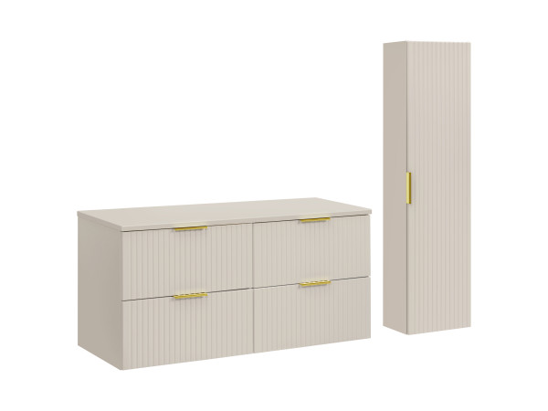 Zestaw Meblowy 120Cm Z Blatem I Szafką Wysoką