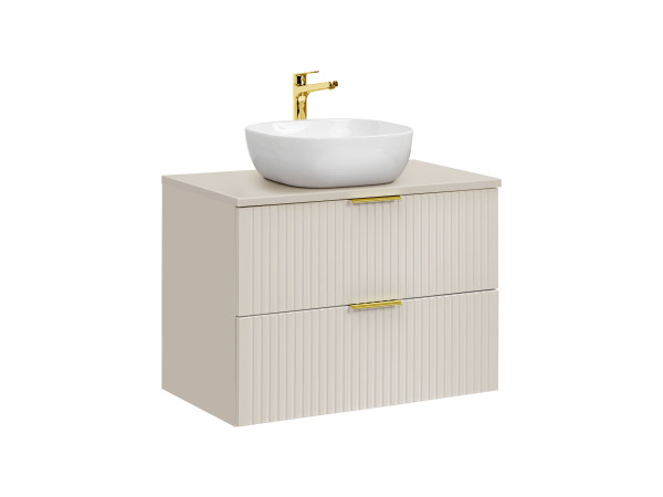 Zestaw Meblowy 80Cm Z Blatem I Umywalką Nablatową Smile