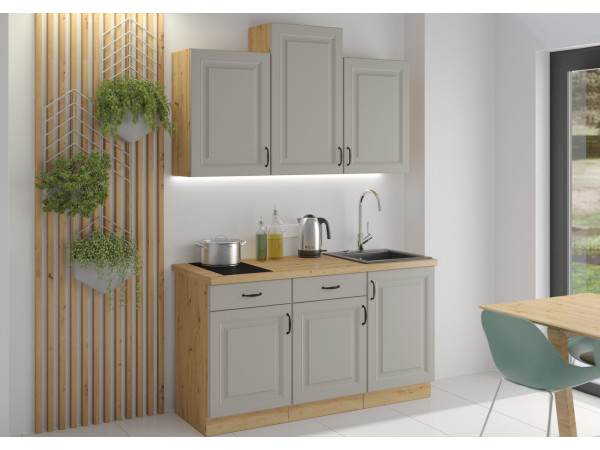 KUCHNIA STILO CLAY GREY + DĄB ARTISAN. Dowolna Konfiguracja Szafek.