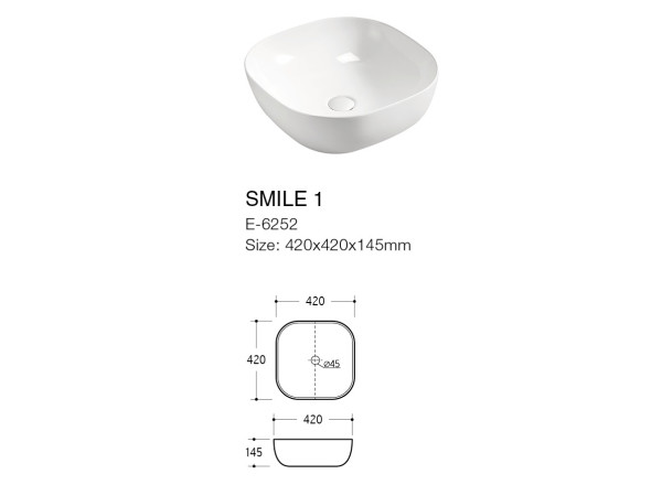 Zestaw meblowy 80cm z blatem i umywalką nablatową smile
