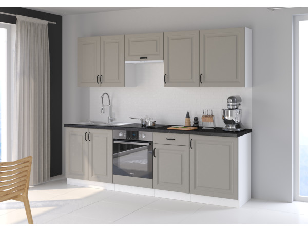 KUCHNIA STILO CLAY GREY + BIAŁY Dowolna Konfiguracja Szafek.