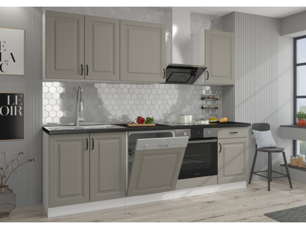 KUCHNIA STILO CLAY GREY + BIAŁY Dowolna Konfiguracja Szafek.