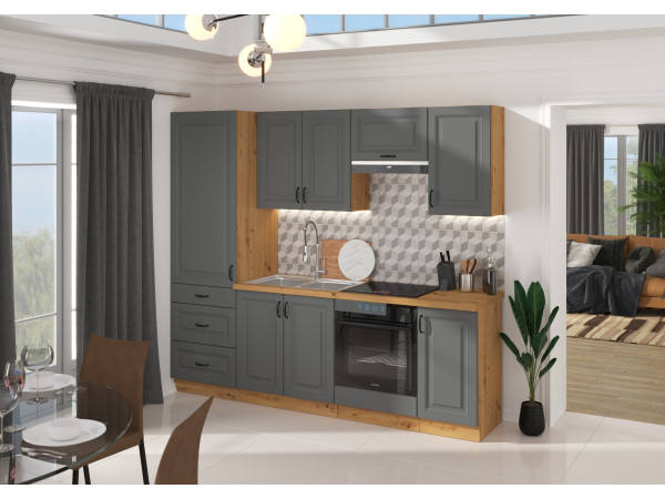 KUCHNIA STILO DUST GREY + DĄB ARTISAN. Dowolna...