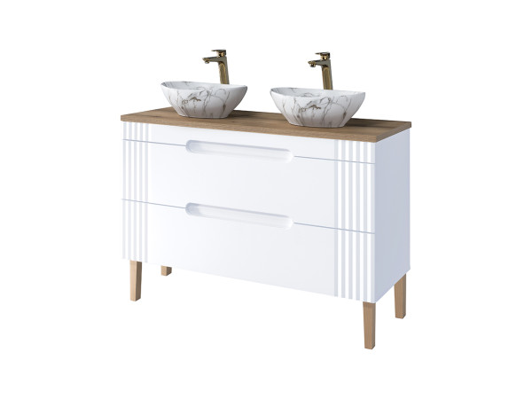 Zestaw meblowy 120cm z umywalkami nablatowymi