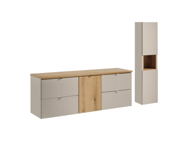 Zestaw meblowy 160cm z blatem i szafką wysoką