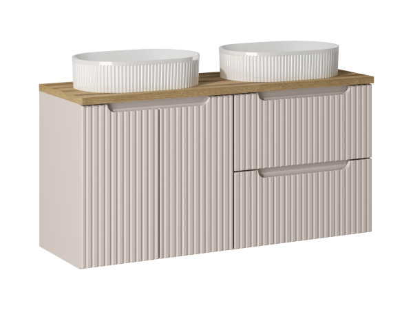 Zestaw meblowy 120cm z blatem i 2 umywalkami nablatowymi beyond