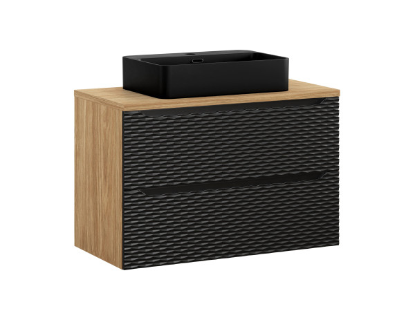 Zestaw meblowy 90cm z blatem i umywalką nablatową trust