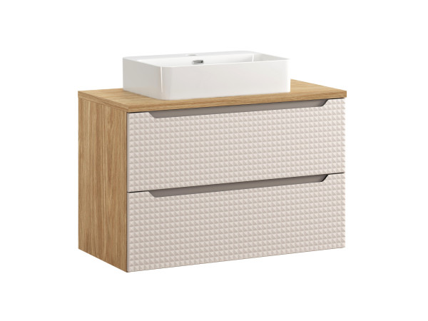 Zestaw meblowy 90cm z blatem i umywalką nablatową trust