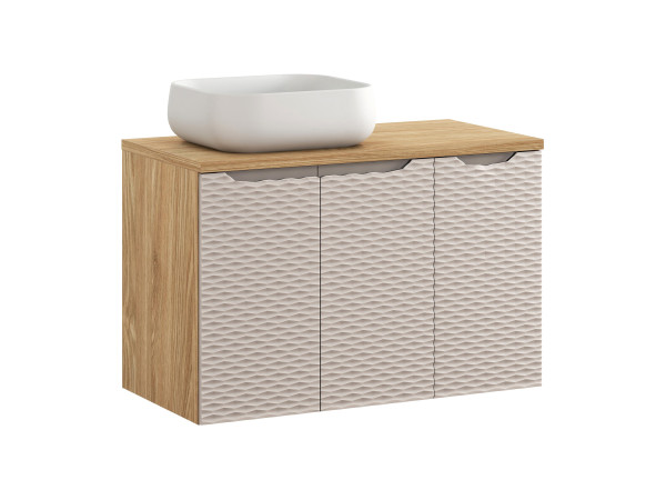 Zestaw meblowy 90cm z blatem i umywalką nablatową nika