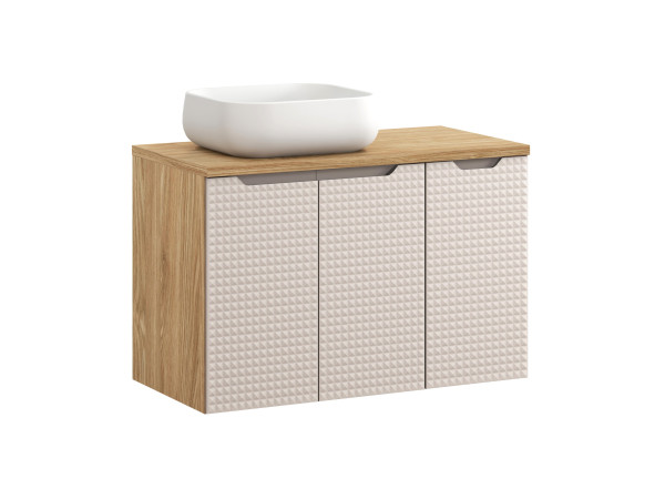 Zestaw meblowy 90cm z blatem i umywalką nablatową nika