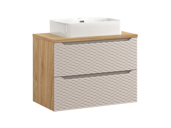 Zestaw meblowy 80cm z blatem i umywalką nablatową trust