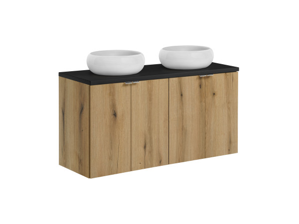 Zestaw meblowy 120cm z blatem i 2 umywalkami nablatowymi wiki