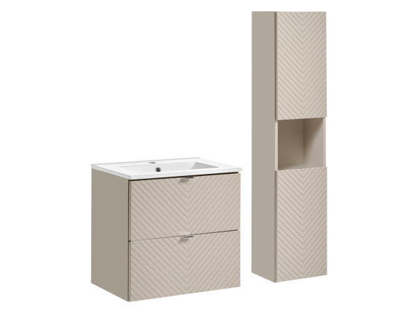 Zestaw meblowy 60cm z umywalką meblową dance i szafką wysoką