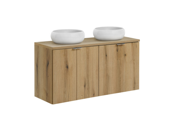 Zestaw meblowy 120cm z blatem i 2 umywalkami nablatowymi wiki