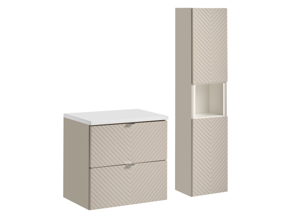 Zestaw meblowy 60cm z blatem i szafką wysoką