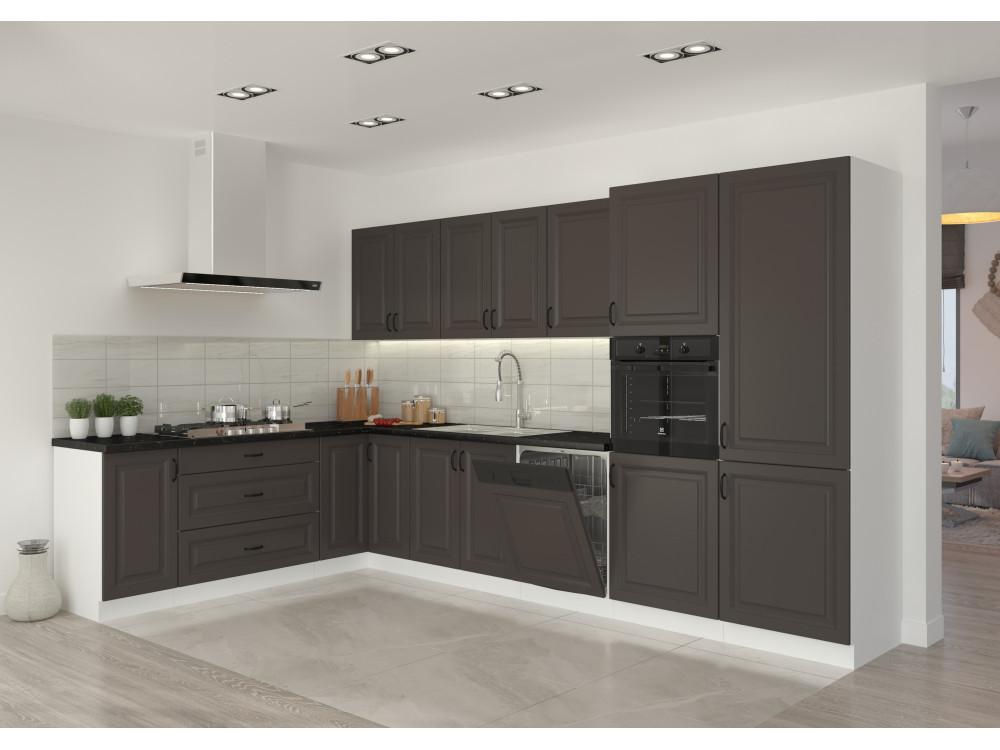 KUCHNIA STILO GRAFIT + BIAŁY. Dowolna...