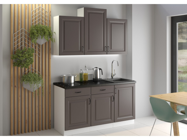 KUCHNIA STILO GRAFIT + BIAŁY. Dowolna Konfiguracja Szafek.