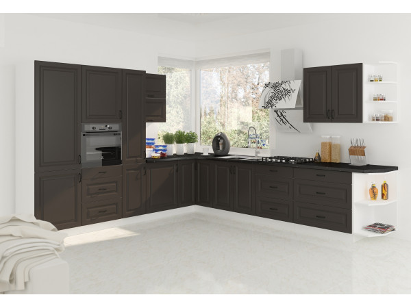 KUCHNIA STILO GRAFIT + BIAŁY. Dowolna Konfiguracja Szafek.