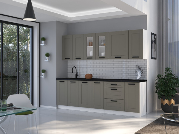 Kuchnia LUNA Jasny Szary. Dowolny Wybór Szafek.