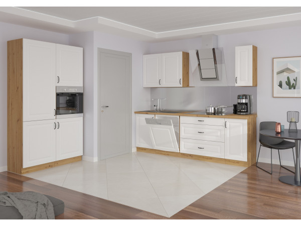 KUCHNIA STILO BIAŁY MAT + DĄB ARTISAN. Dowolna...