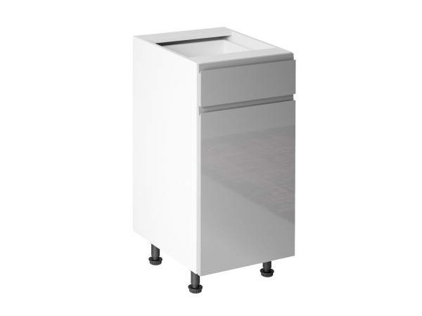 Szafka kuchenna dolna Aspen Szary Połysk D40S1-Prawa