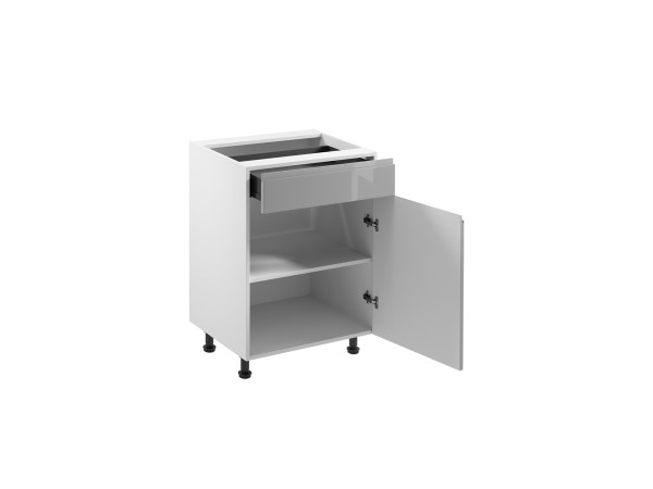 Szafka kuchenna dolna Aspen Szary Połysk D60S1 Prawa