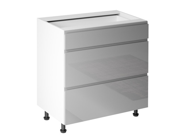 Szafka kuchenna dolna Aspen Szary Połysk D80S3