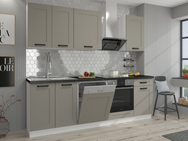 Kuchnia LUNA  Jasny Szary. Dowolny Wybór Szafek.