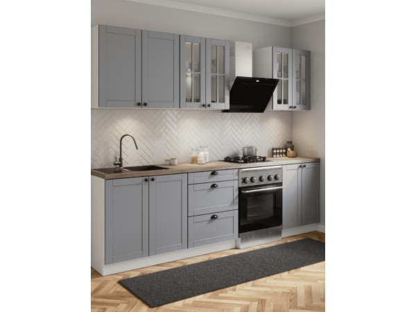 Przykładowe zestawienie kuchni Linea Grey 260cm