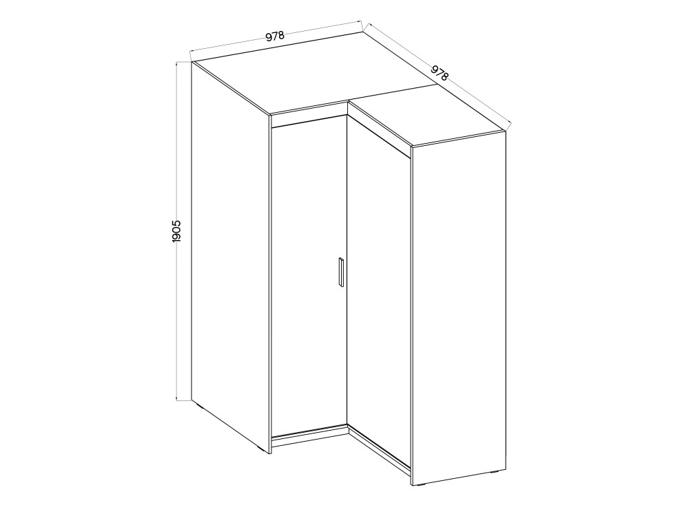 SZAFA ELENA 2D Narożna. Biała