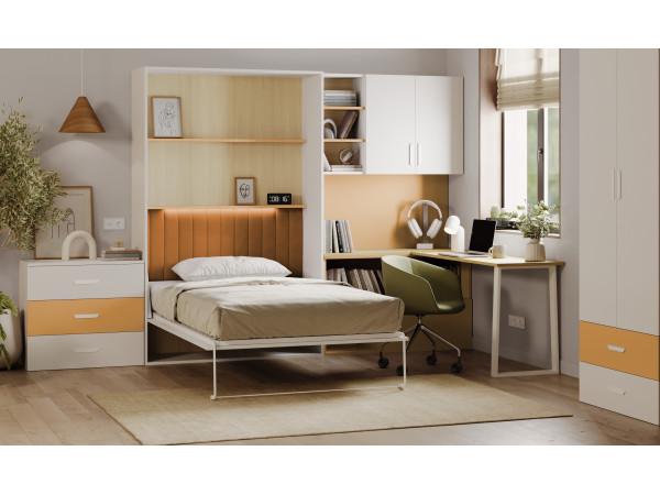 Zestaw Lumio Półkotapczan z Biurkiem, Komodą 3S i Szafą...